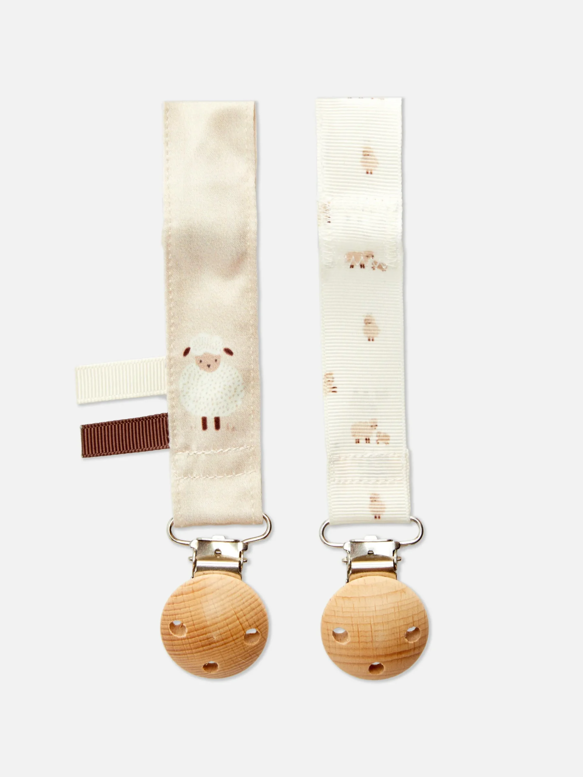 Primark Habitación Bebé|Accesorios Y Decoración|Pack De 2 Clips Para Chupete Con Ovejas