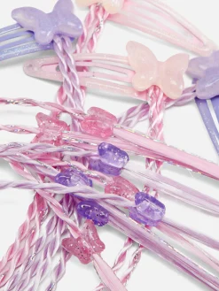 Niños Primark Accesorios Para El Pelo|Pack De 4 Clips Para El Pelo Con Trenza Y Mariposa