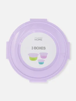 Primark Batería De Cocina Y Repostería|Pack De 3 Fiambreras Redondas