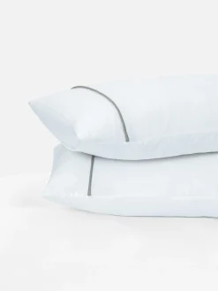 Primark Sábanas Y Fundas De Almohada|Pack De 2 Fundas De Almohada Con Ribete En Contraste