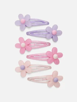 Niños Primark Accesorios Para El Pelo|Pack De 6 Horquillas Para El Cabello Con Flores