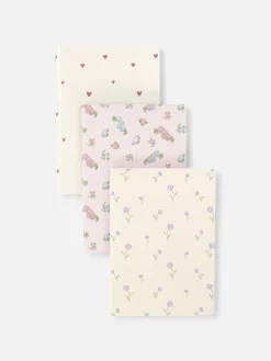 Niños Primark Cuadernos|Pack De 3 Libretas A5 Con Diseño Floral