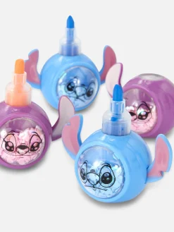 Niños Primark Bolígrafos Y Lápices|Pack De 4 Lápices Fluorescentes Apilables De Stitch