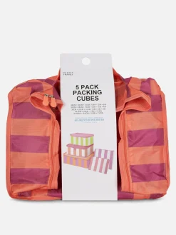 Primark Accesorios De Viaje|Pack De 5 Organizadores De Equipaje A Rayas