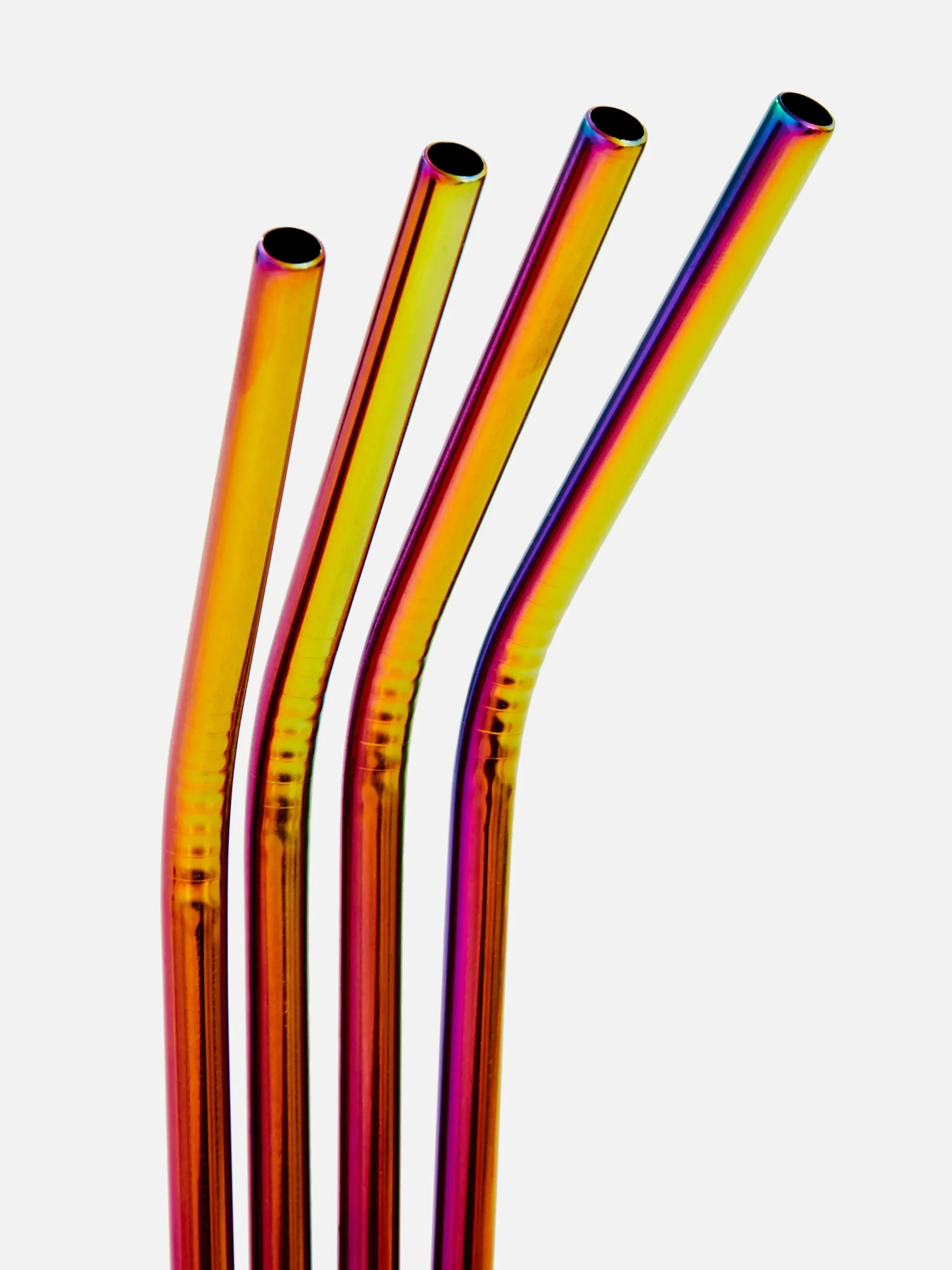 Primark Cubertería Y Utensilios|Pack De 4 Pajitas De Acero Con Efecto Degradado