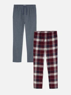 Hombre Primark Pijama|Pack De 2 Pantalones De Pijama Cepillados