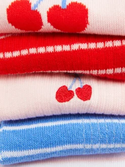 Niños Primark Calcetines Y Medias|Pack De 5 Pares De Calcetines Bajos Con Cerezas