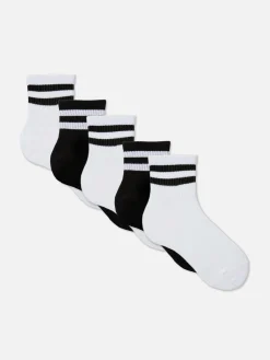 Mujer Primark Calcetines|Pack De 5 Pares De Calcetines Tres Cuartos A Rayas