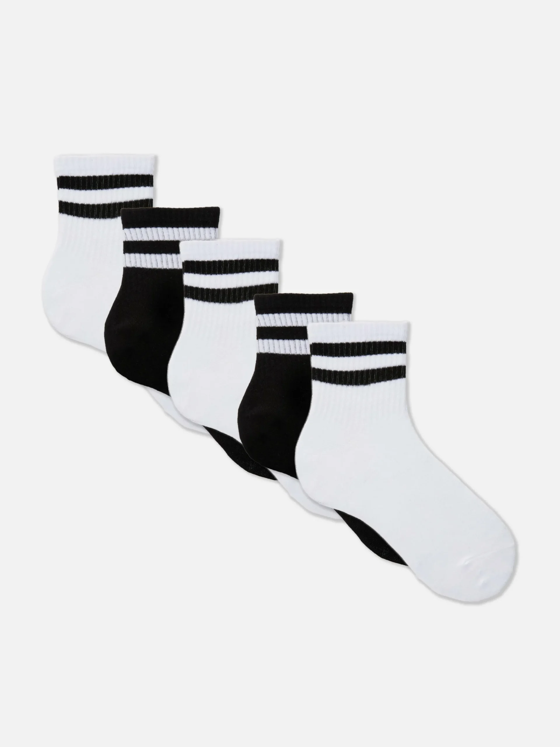 Mujer Primark Calcetines|Pack De 5 Pares De Calcetines Tres Cuartos A Rayas