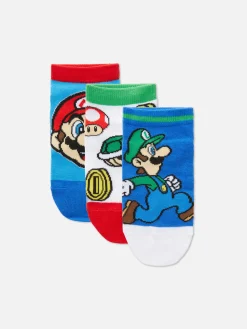 Niños Primark Calcetines|Pack De 3 Pares De Calcetines De Super Mario World