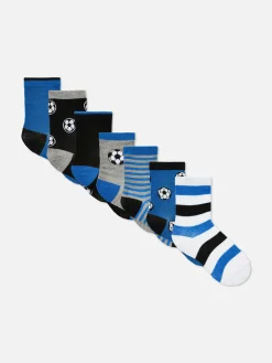 Niños Primark Calcetines|Pack De 7 Pares De Calcetines Bajos De Fútbol