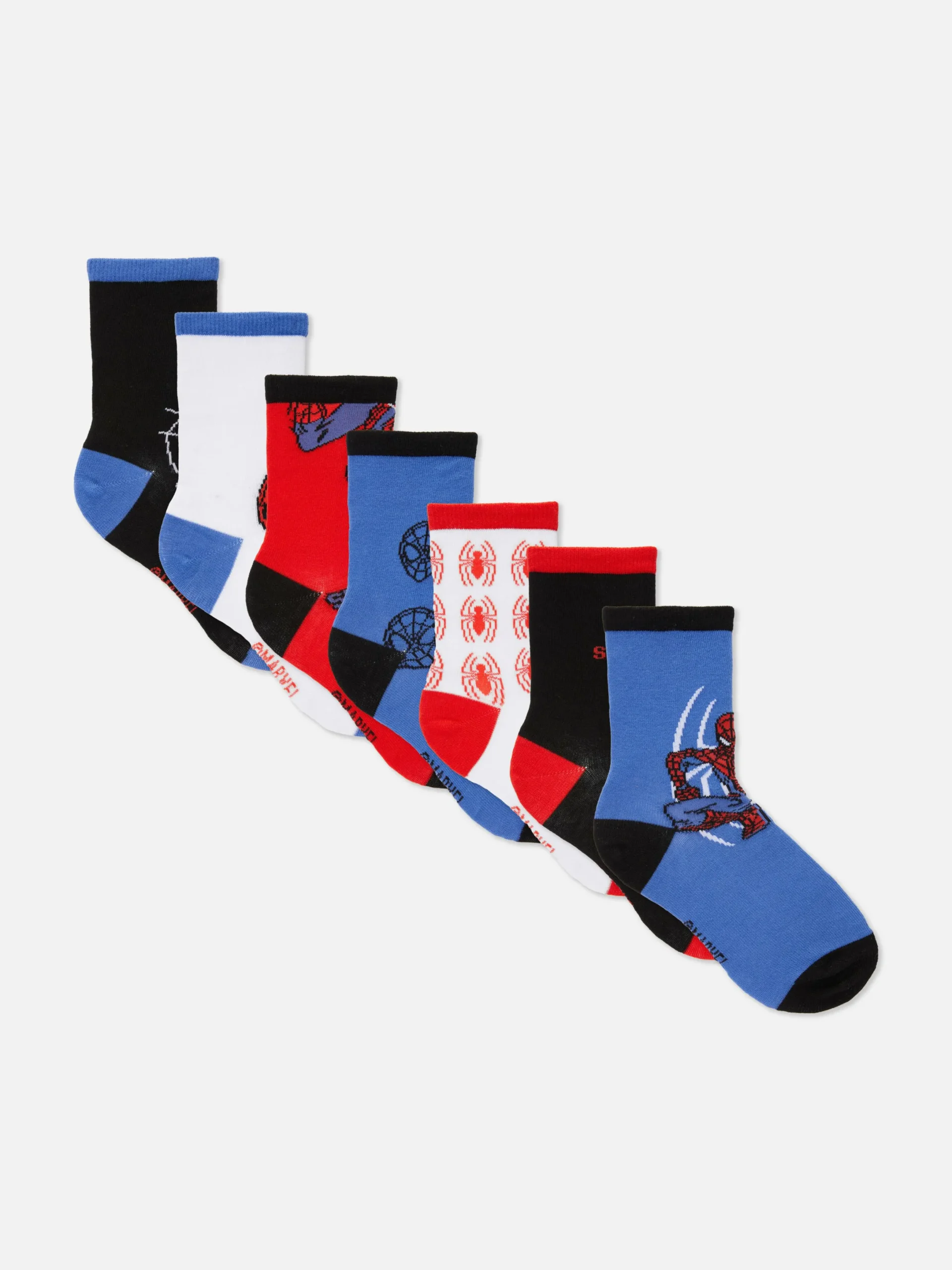 Niños Primark Calcetines|Pack De 7 Pares De Calcetines Tobilleros De Marvel