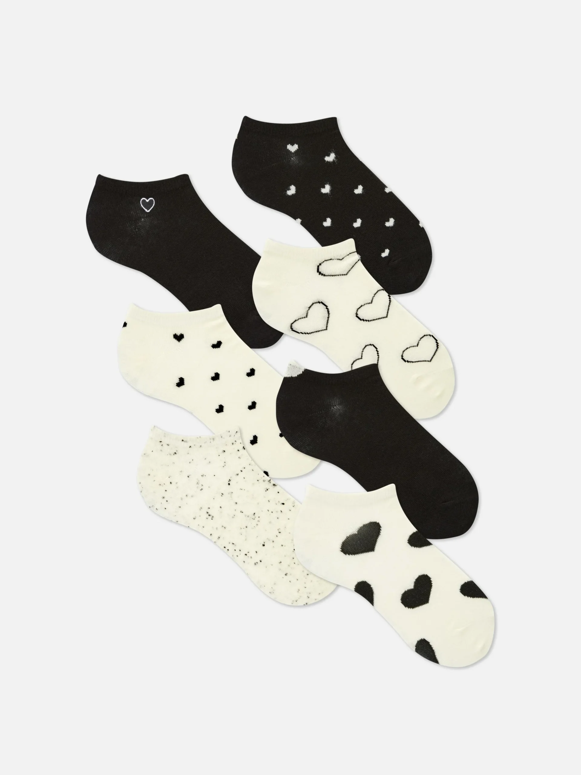 Mujer Primark Calcetines|Pack De 7 Pares De Calcetines Invisbles Monocolor
