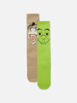 Mujer Primark Calcetines|Pack De 2 Pares De Calcetines Cómodos De Shrek