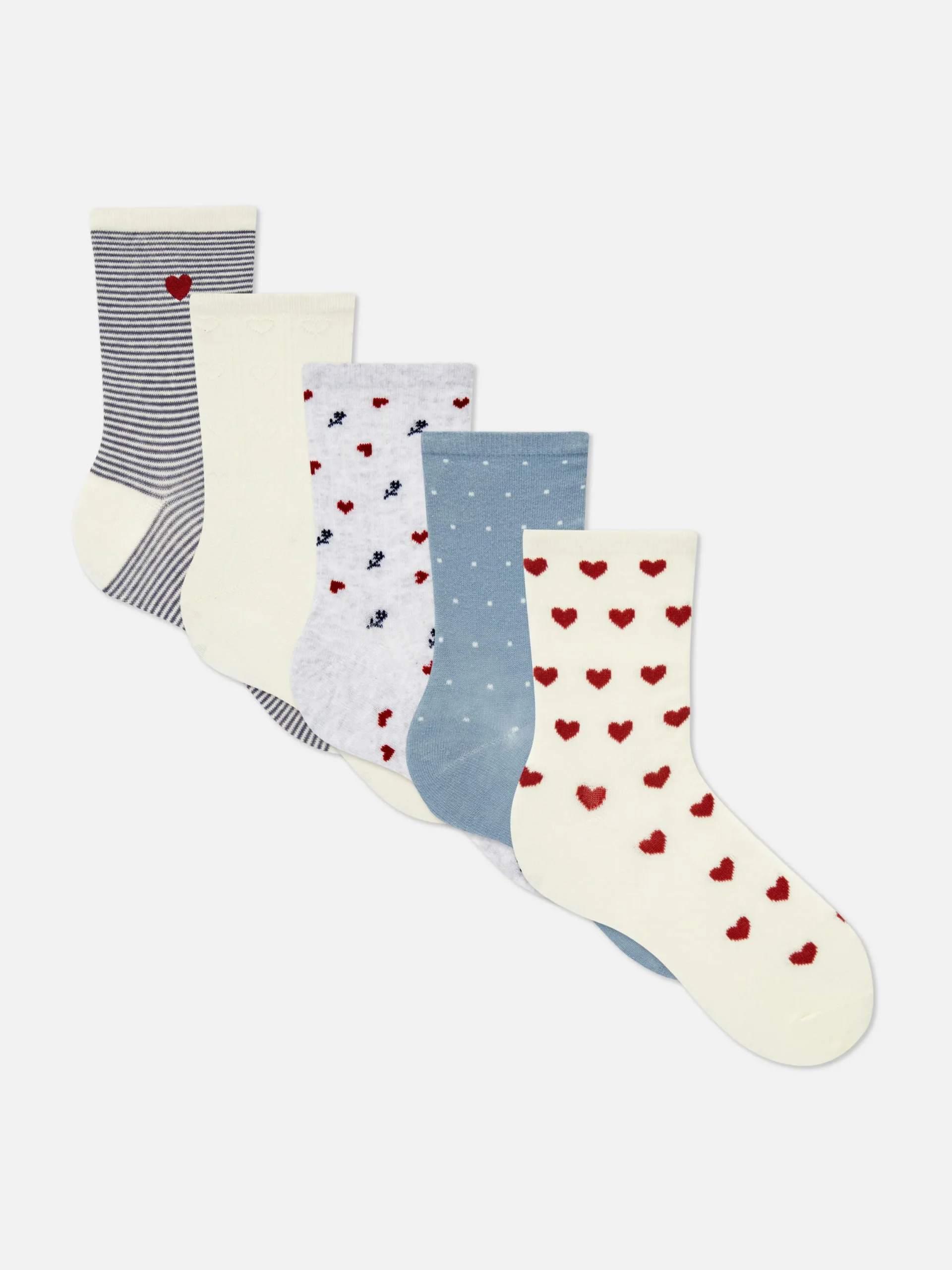 Mujer Primark Calcetines|Pack De 5 Pares De Calcetines Sport Con Corazones
