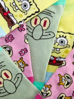 Mujer Primark Calcetines|Pack De 3 Pares De Calcetines De Bob Esponja