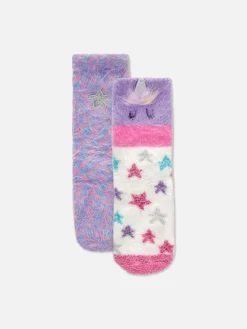 Niños Primark Calcetines Y Medias|Pack De 2 Pares De Calcetines Con Unicornios