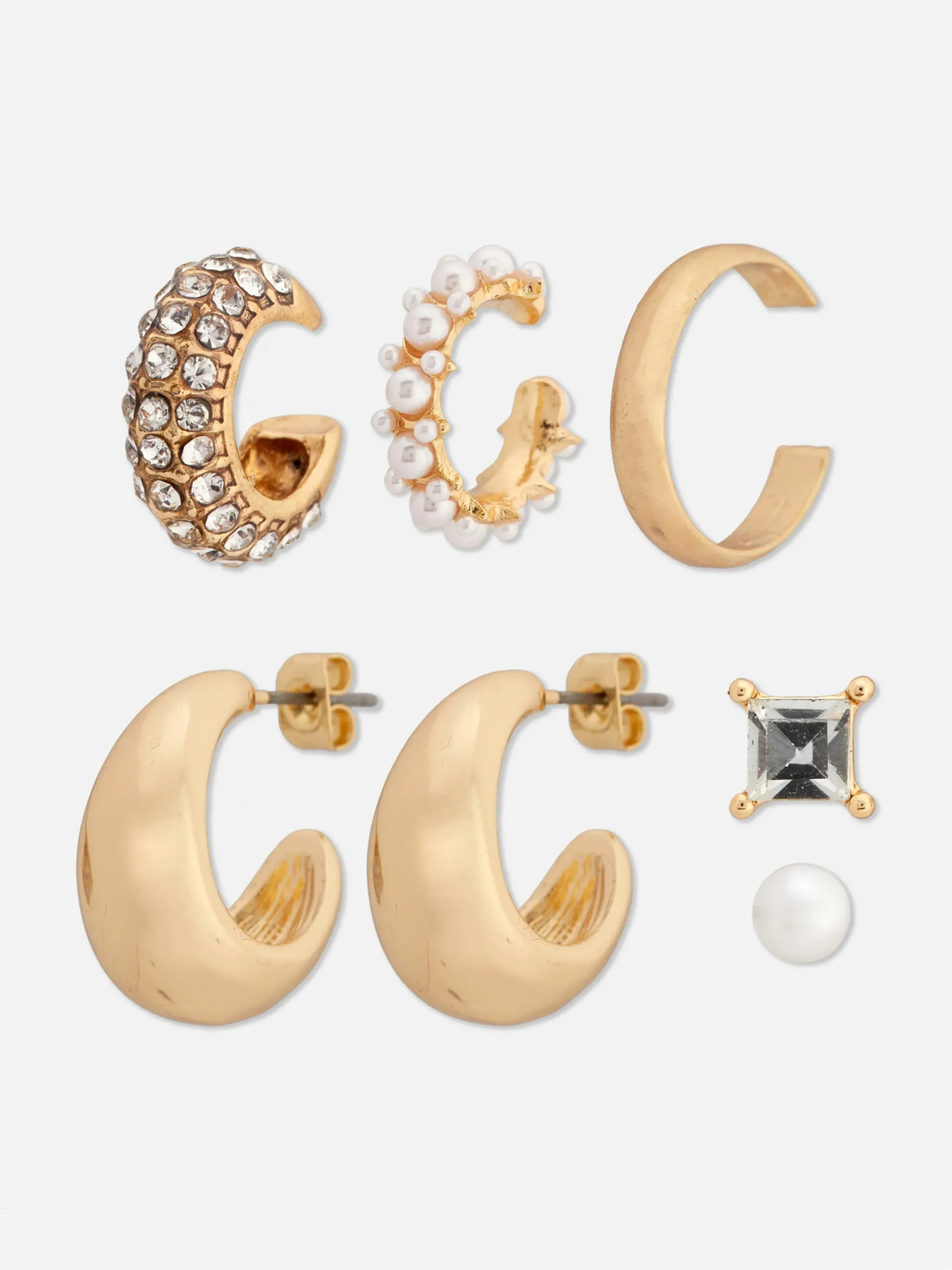 Mujer Primark Bisutería|Pack De 6 Pares De Pendientes Con Perlas Sintéticas