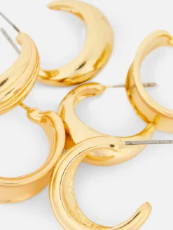 Mujer Primark Bisutería|Pack De 3 Pendientes De Aro Surtidos