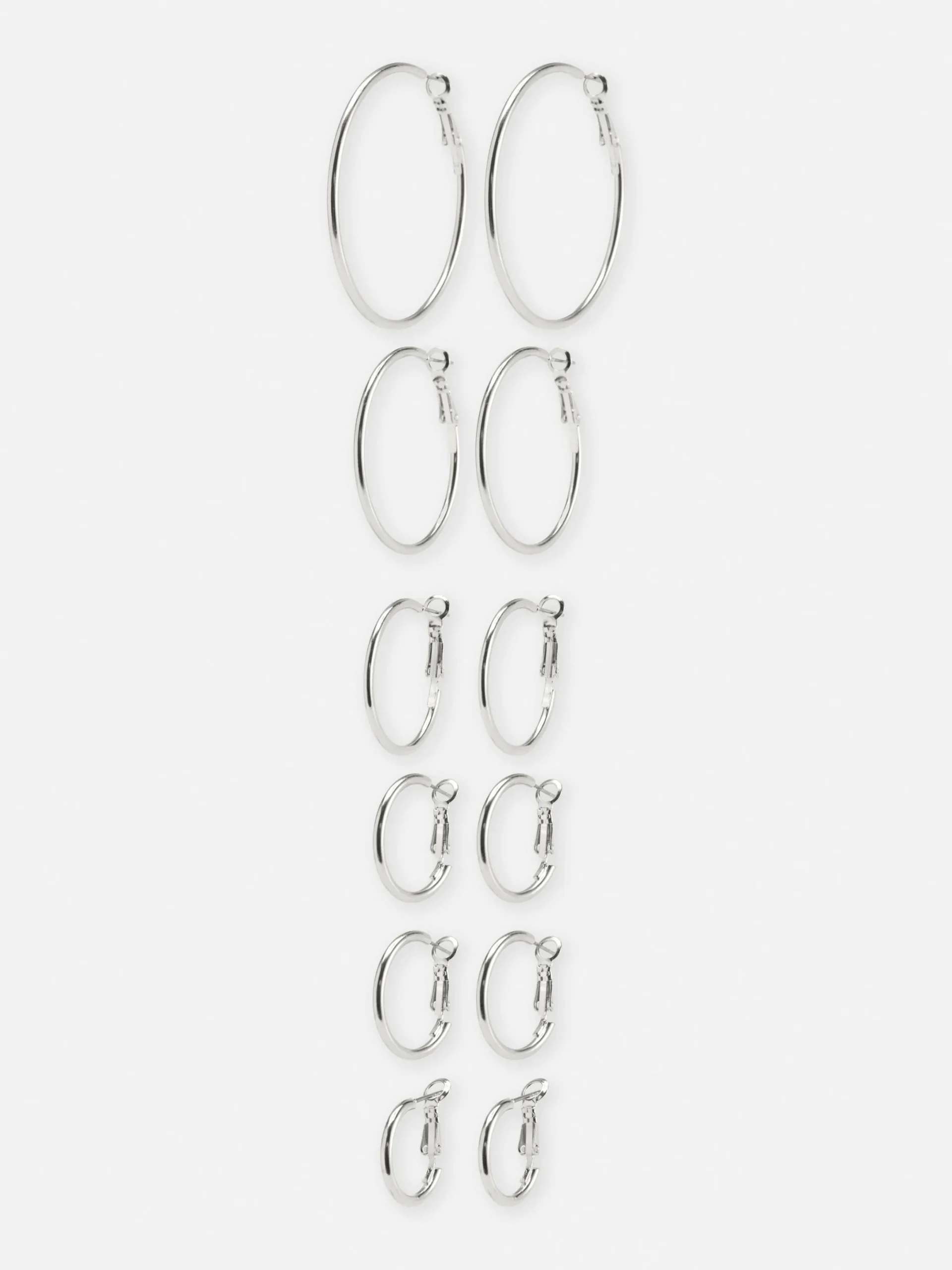 Mujer Primark Bisutería|Pack De 6 Pendientes De Aro De Varios Tamaños