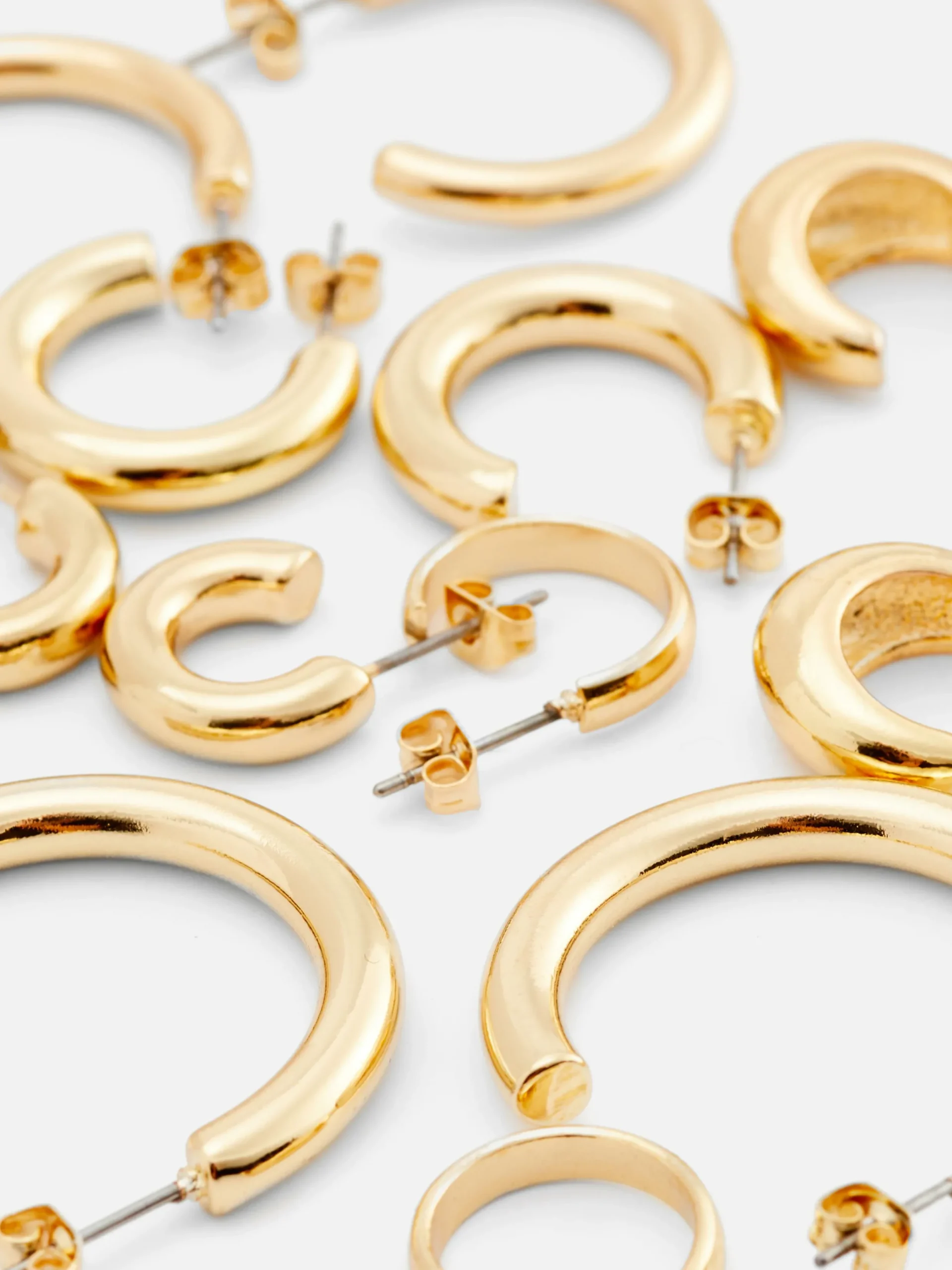 Mujer Primark Bisutería|Pack De 6 Pendientes De Aro Gruesos