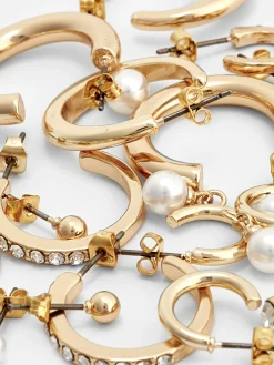 Mujer Primark Bisutería|Pack De 9 Pendientes De Aro Y Botón