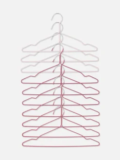 Primark Almacenamiento De Pared Y Perchas|Pack De 10 Perchas Metálicas Recubiertas