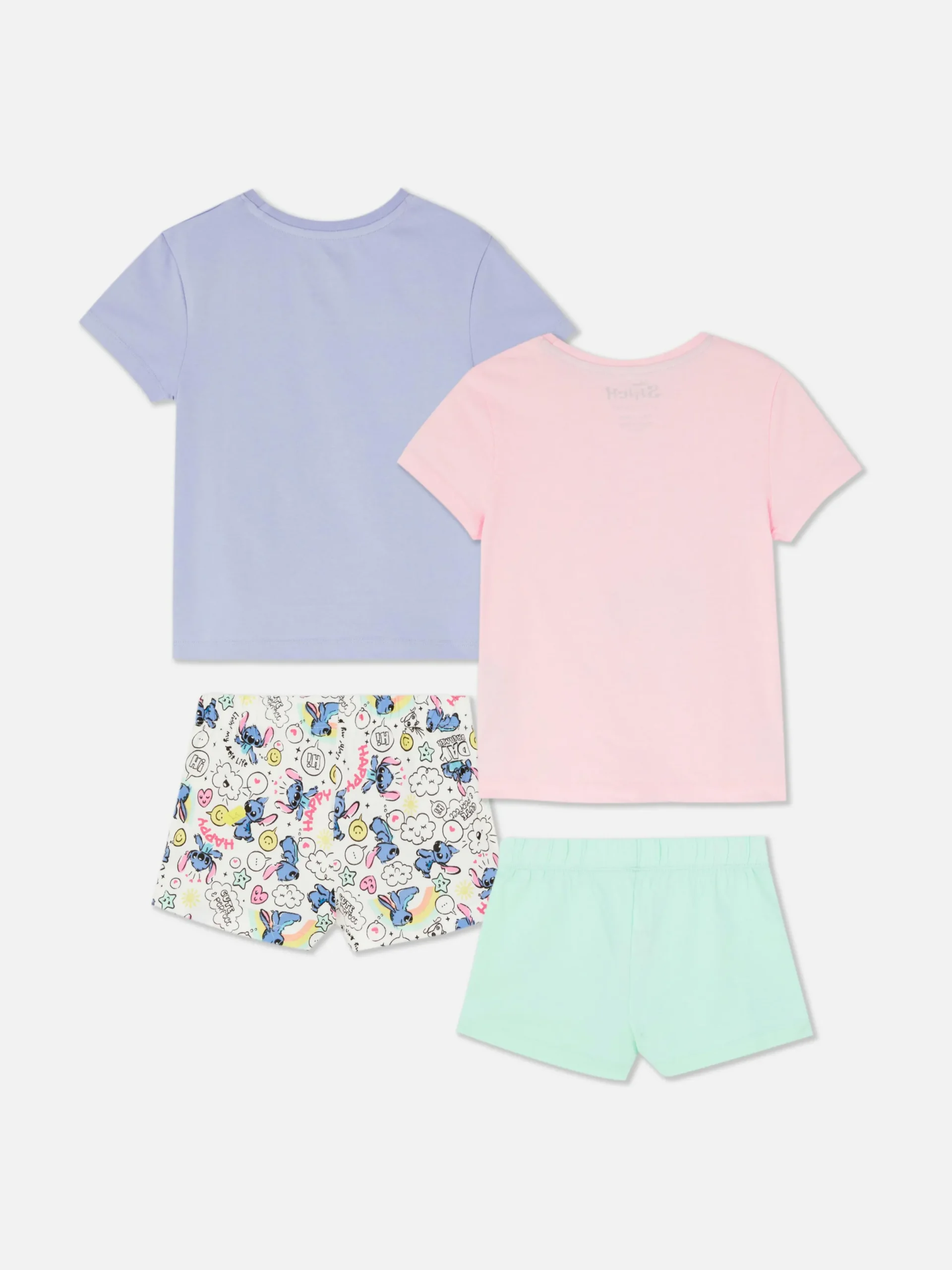Niños Primark Pijamas Y Ropa Para Dormir|Pack De 2 Pijamas Cortos De Lilo Y Stitch De Disney