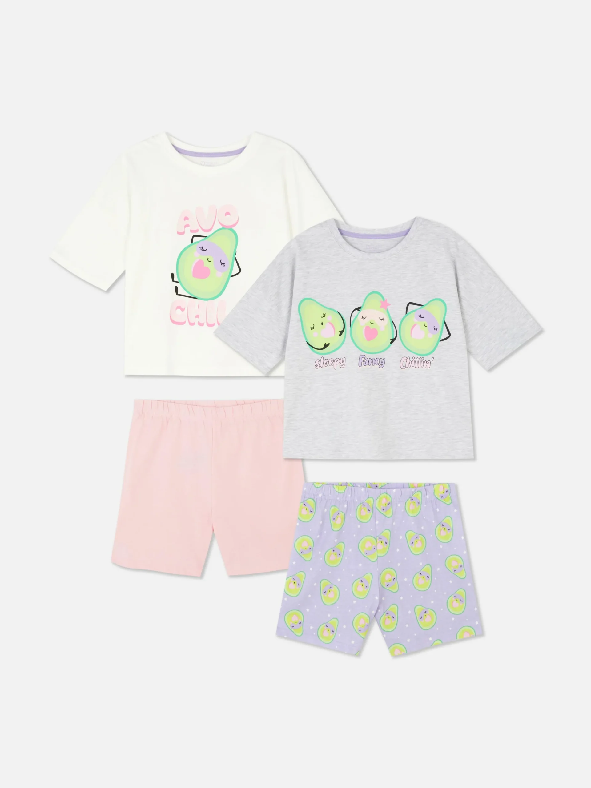 Niños Primark Pijamas Y Ropa Para Dormir|Pack De 2 Pijamas Gráficos Con Aguacates