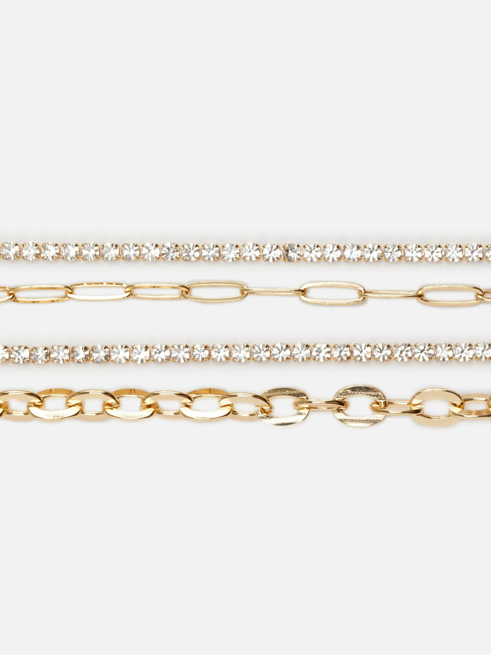 Mujer Primark Bisutería|Pack De 4 Pulseras De Cadena De Strass