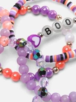 Niños Primark Disfraces De Halloween Infantiles|Accesorios De Halloween|Pack De 5 Pulseras De Cuentas Para Halloween