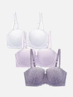 Mujer Primark Sujetadores|Pack De 3 Sujetadores De Encaje Florales, Copas A-DD