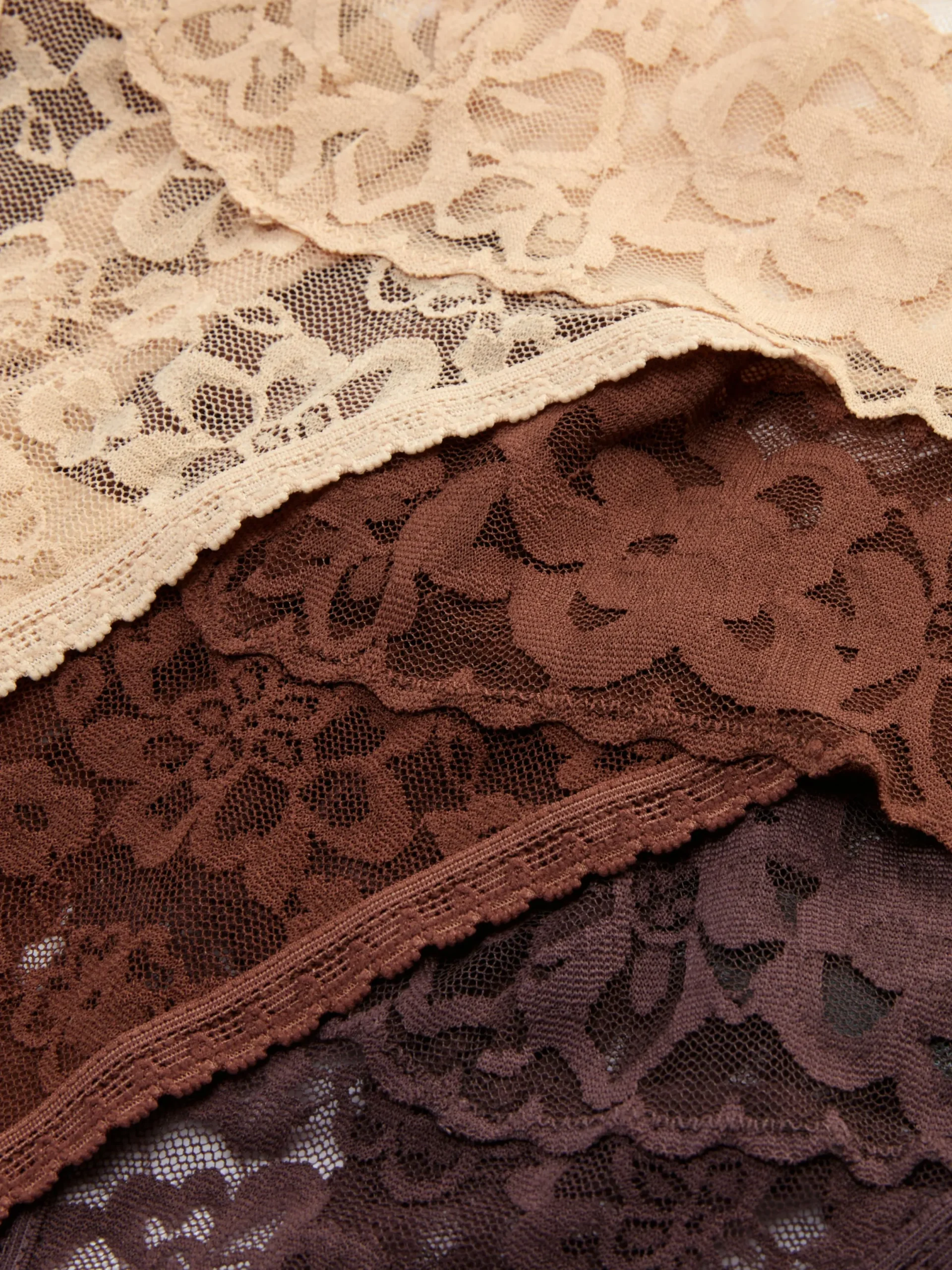 Mujer Primark Bragas|Pack De 3 Tangas Bandeau Florales Con Encaje