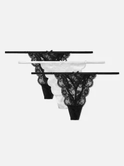 Mujer Primark Bragas|Pack De 3 Tangas De Encaje