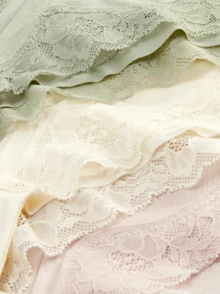 Mujer Primark Bragas|Pack De 3 Tangas De Microfibra Con Ribete De Encaje