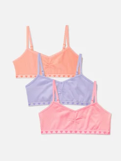 Niños Primark Ropa Interior|Pack De 3 Tops Cortos Sin Costuras Con Corazones