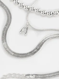 Mujer Primark Bisutería|Pack De Tres Tobilleras Con Inicial