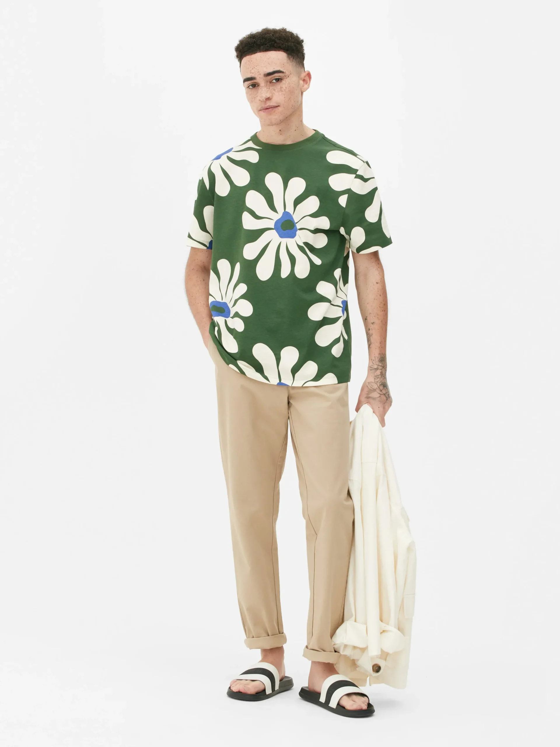 Hombre Primark Pantalón|Pantalón Chino Elástico De Corte Entallado