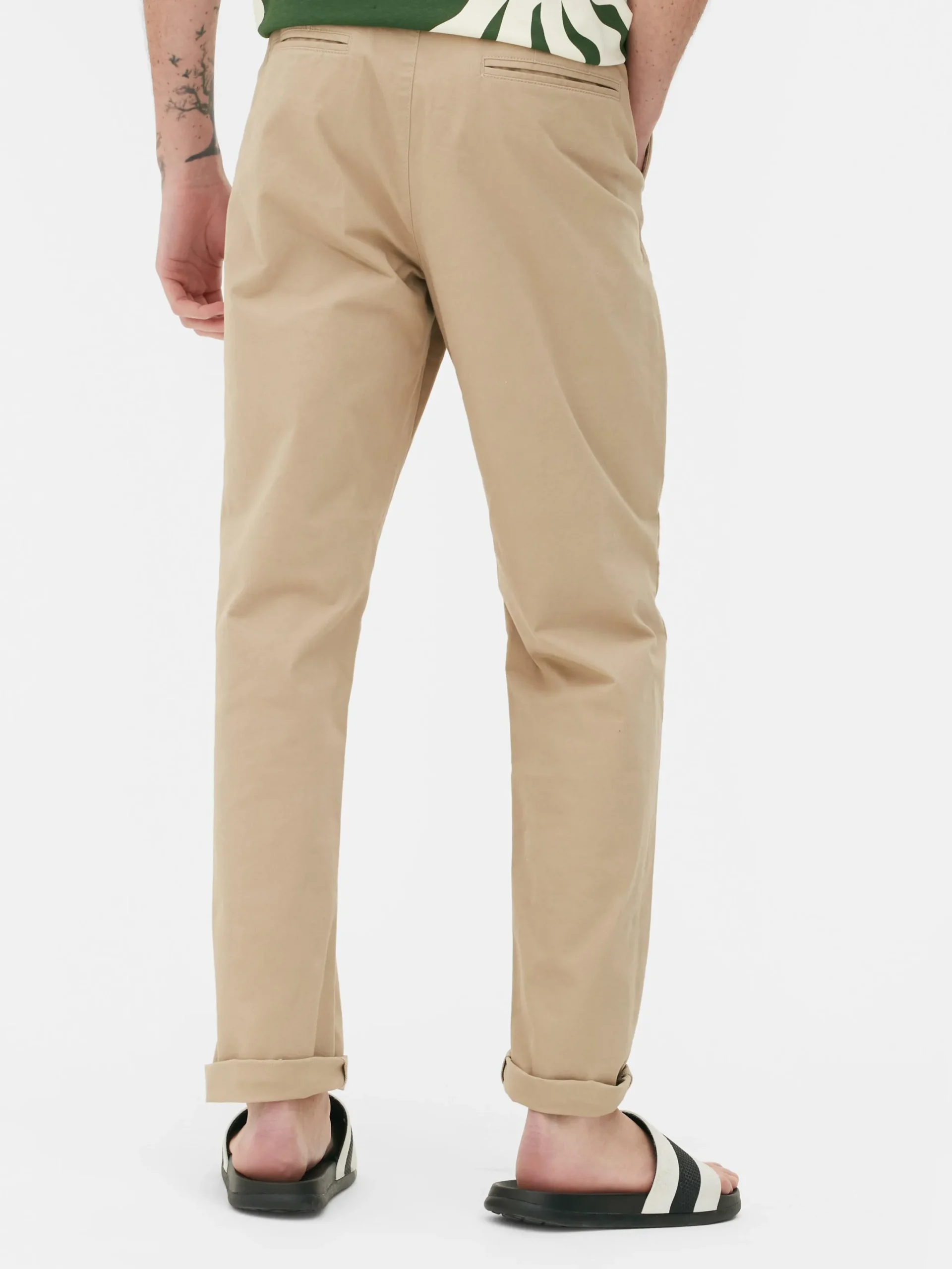 Hombre Primark Pantalón|Pantalón Chino Elástico De Corte Entallado