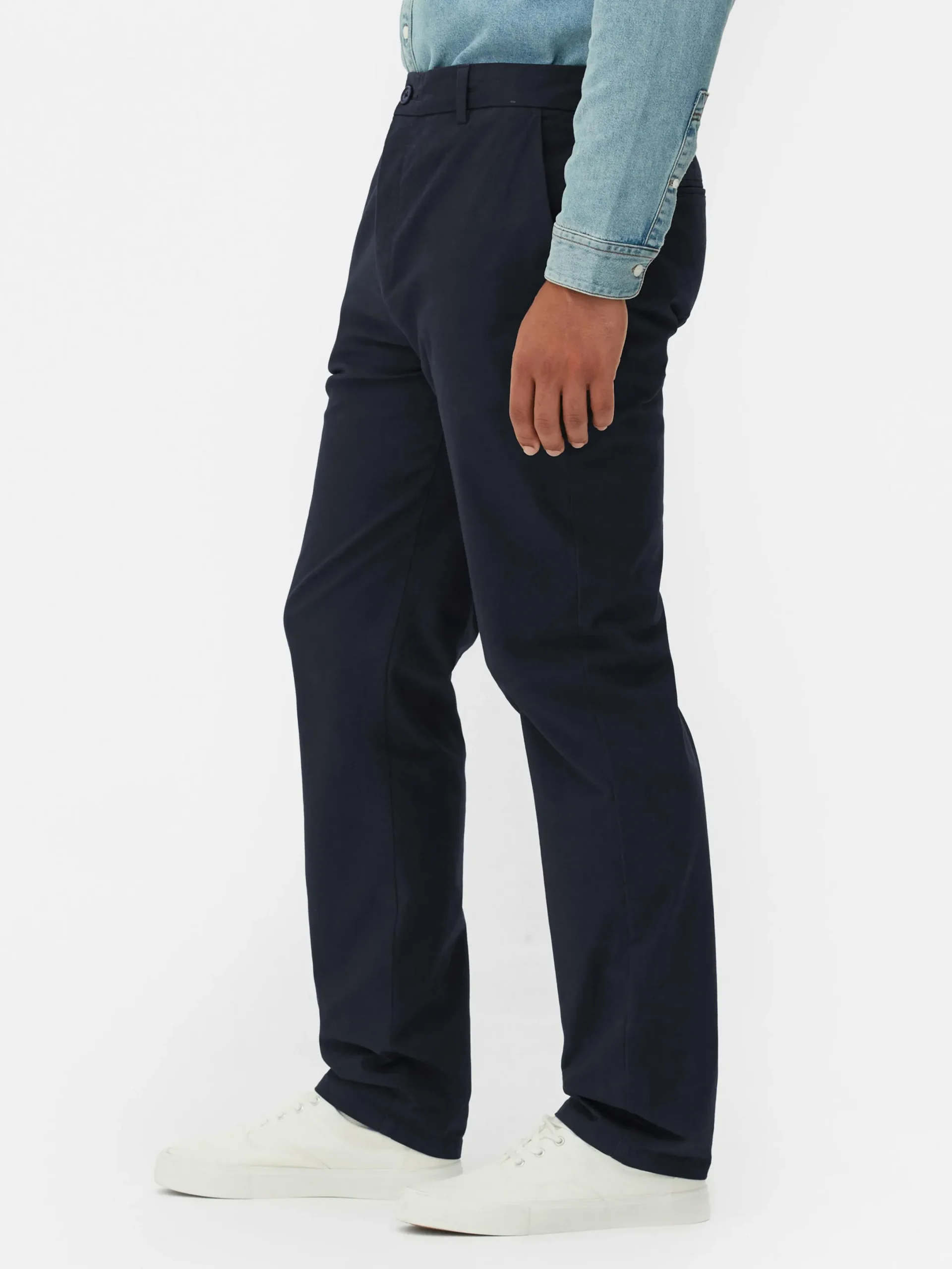 Hombre Primark Pantalón|Pantalón Chino Elástico De Pernera Recta