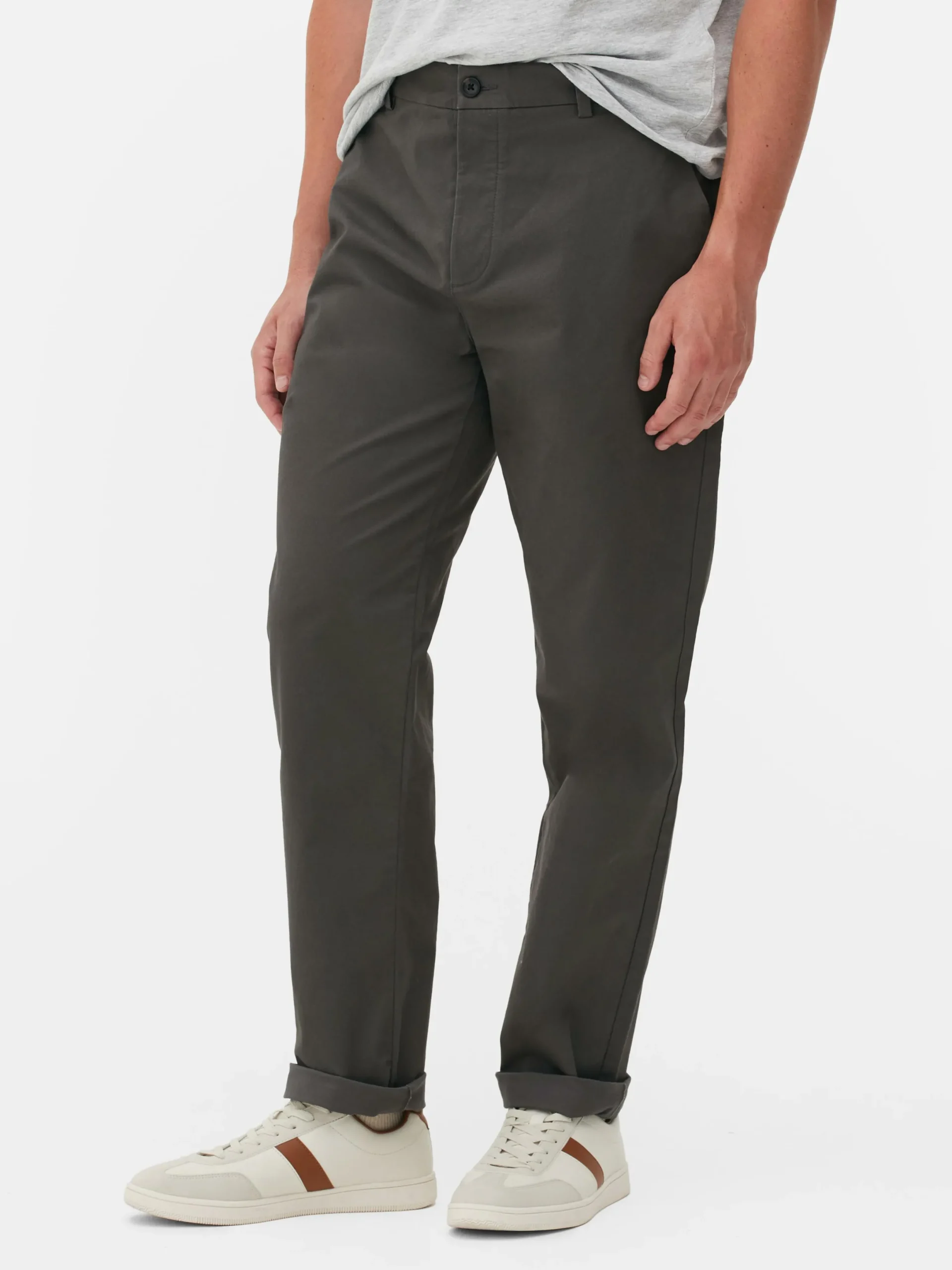 Hombre Primark Pantalón|Pantalón Chino Elástico De Pernera Recta