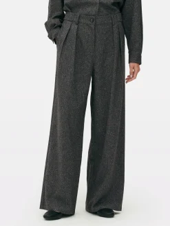 Mujer Primark Pantalones Y Leggings|Pantalón Jaspeado De Pernera Ancha De The Edit