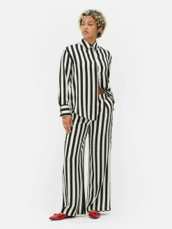 Mujer Primark Moda Gótica|Pantalones Y Leggings|Pantalones A Rayas Beetlejuice X Colleen Atwood