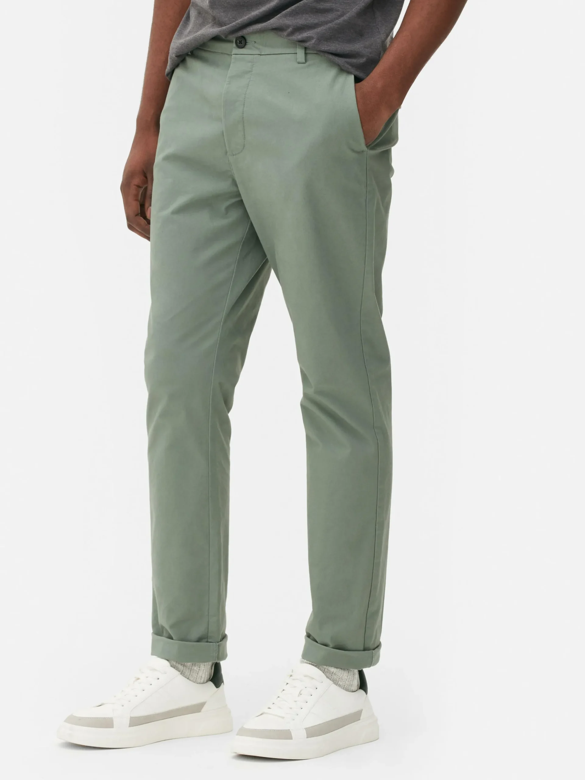 Hombre Primark Pantalón|Pantalones Chinos De Corte Entallado Elásticos