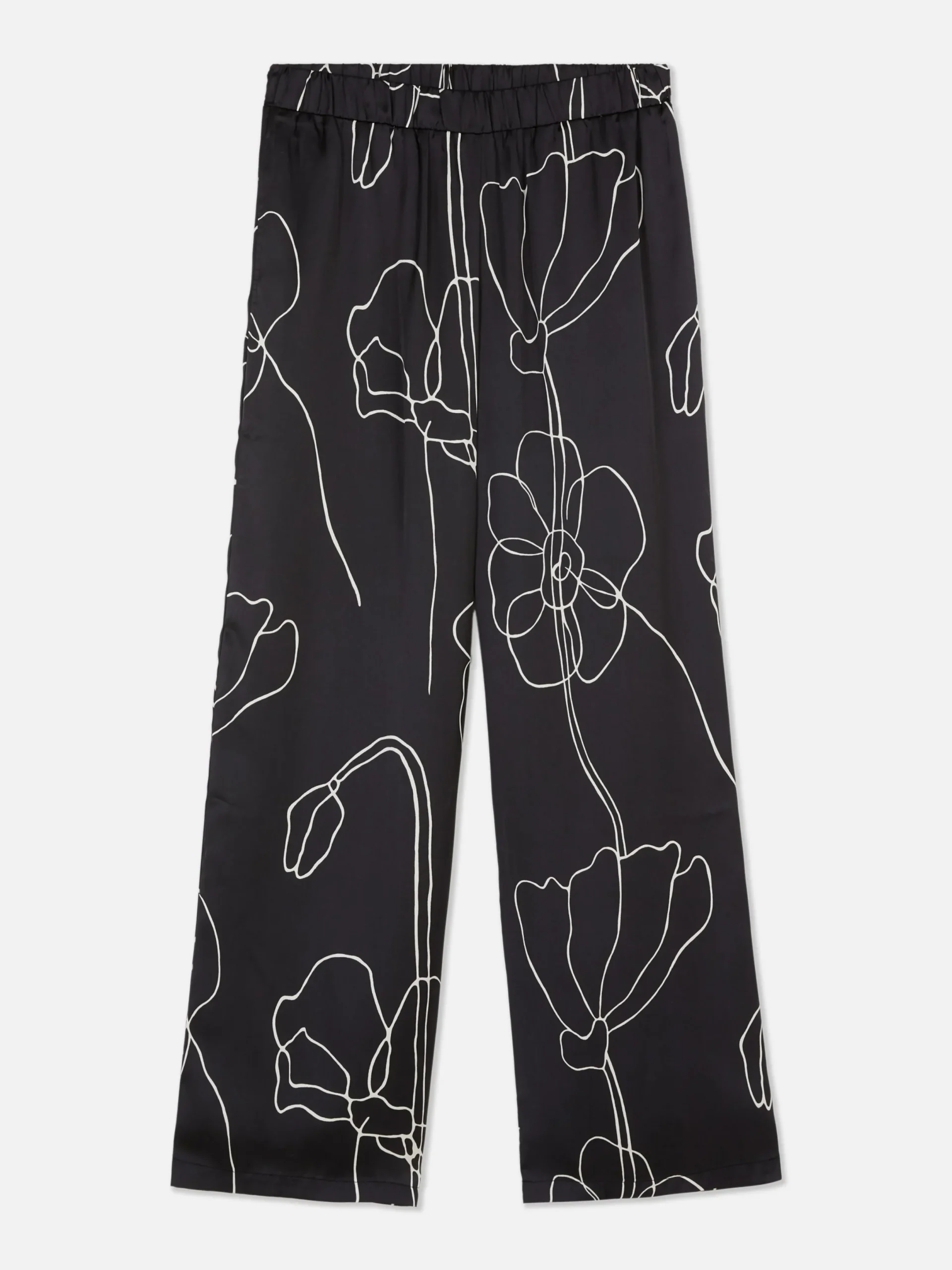 Mujer Primark Pantalones Y Leggings|Pantalones Con Estampado Floral De Satén Combinables