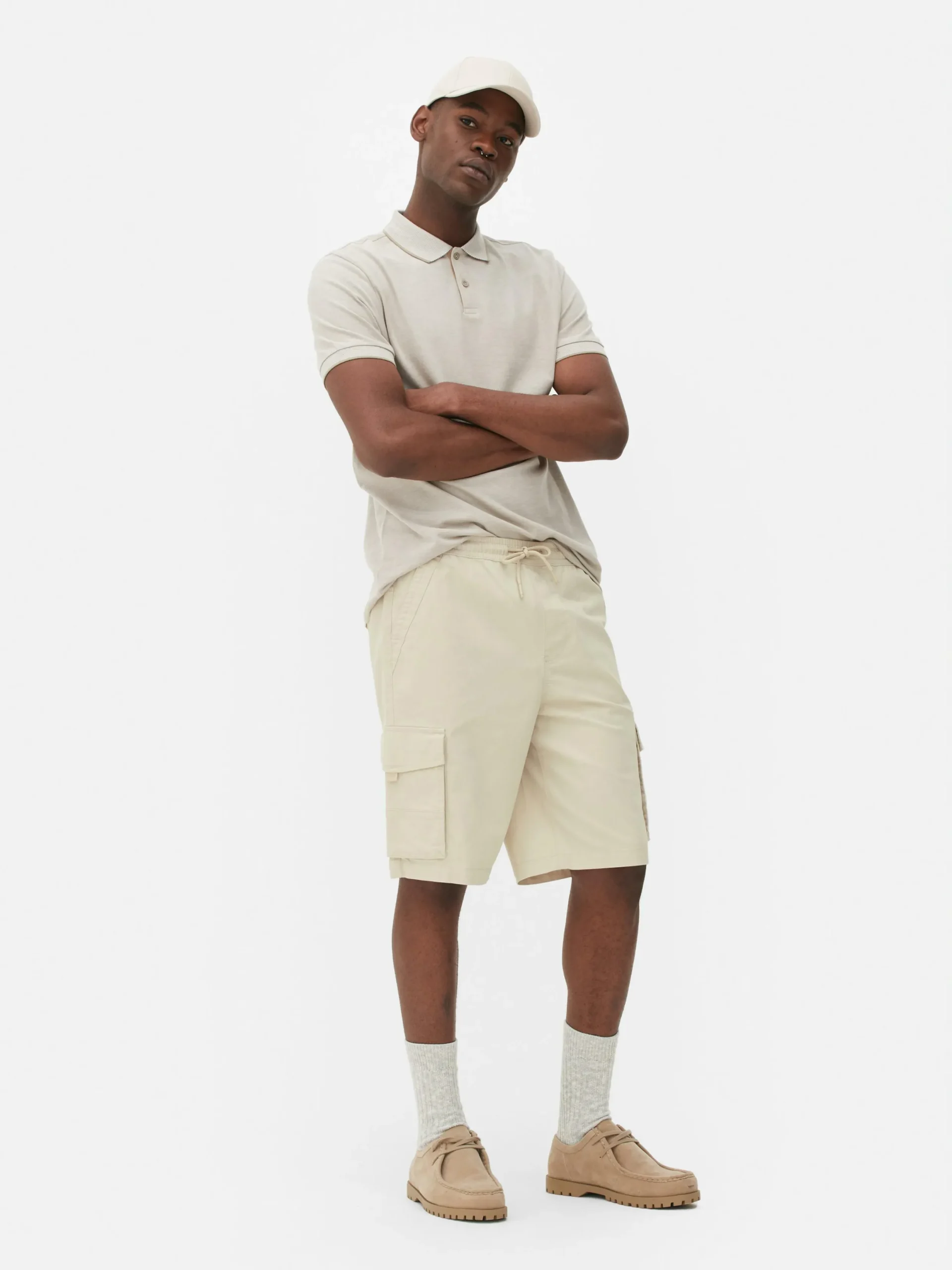 Hombre Primark Pantalones Cortos|Pantalones Cortos Cargo Con Cordón De Ajuste