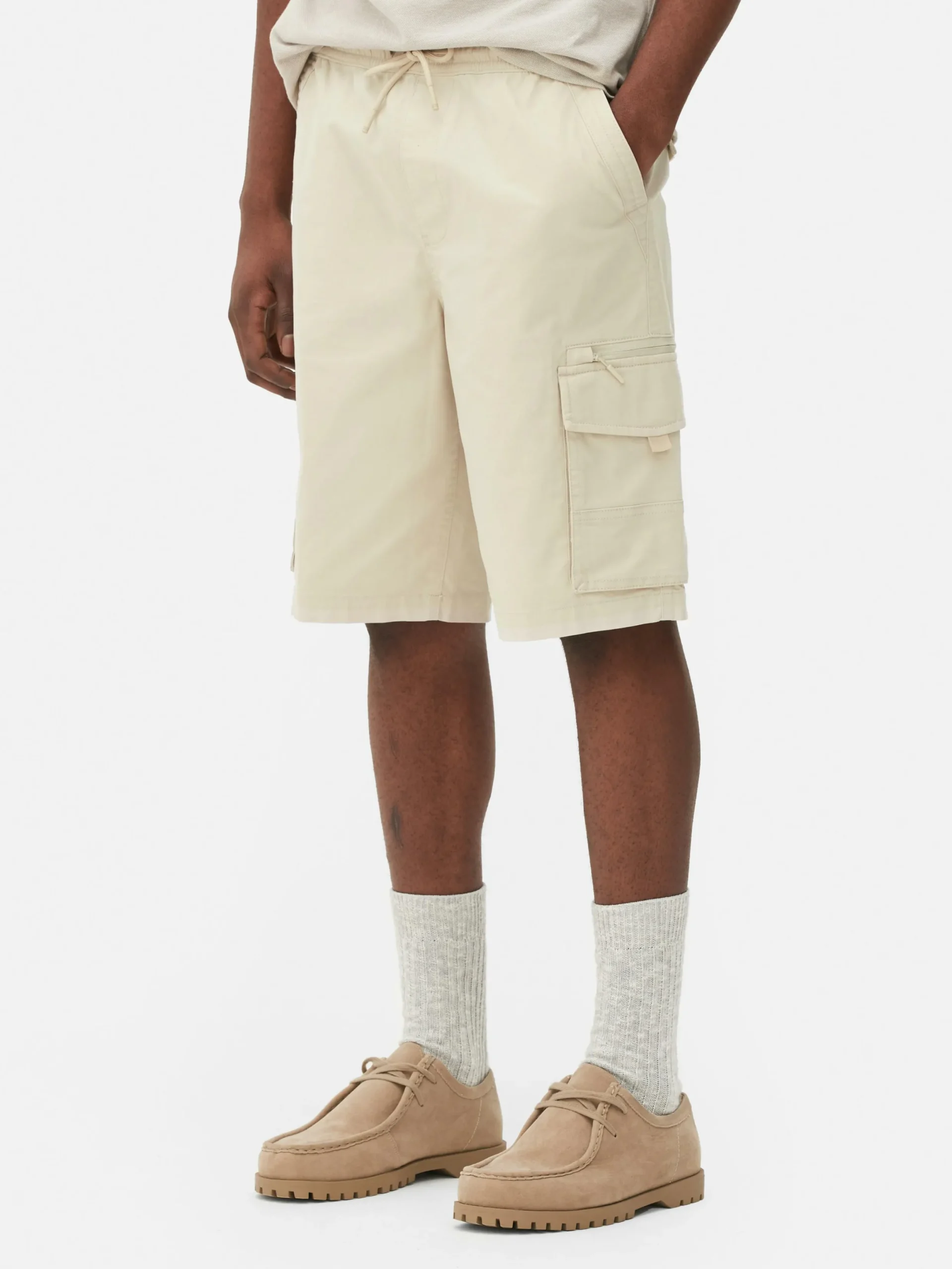 Hombre Primark Pantalones Cortos|Pantalones Cortos Cargo Con Cordón De Ajuste