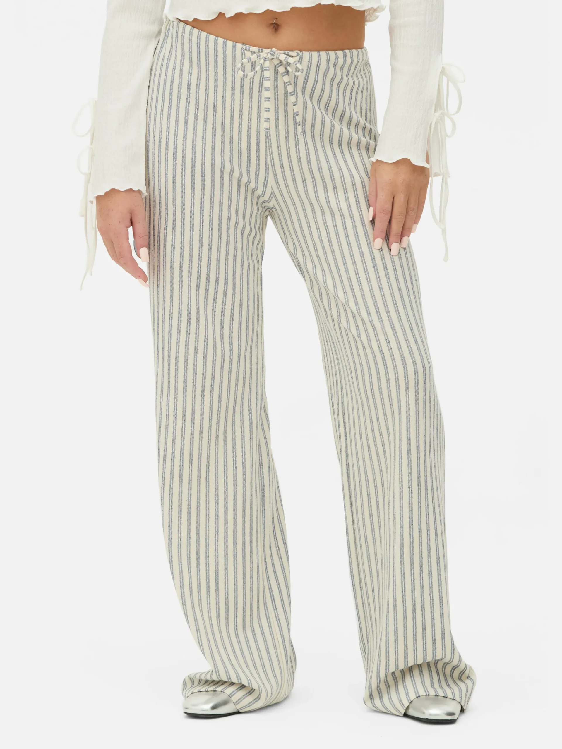 Mujer Primark Pantalones Y Leggings|Pantalones De Pernera Ancha A Rayas