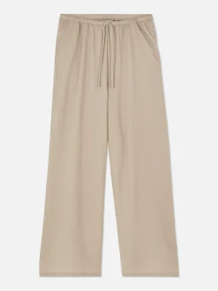 Mujer Primark Pantalones Y Leggings|Pantalones Rectos Con Cordón De Ajuste