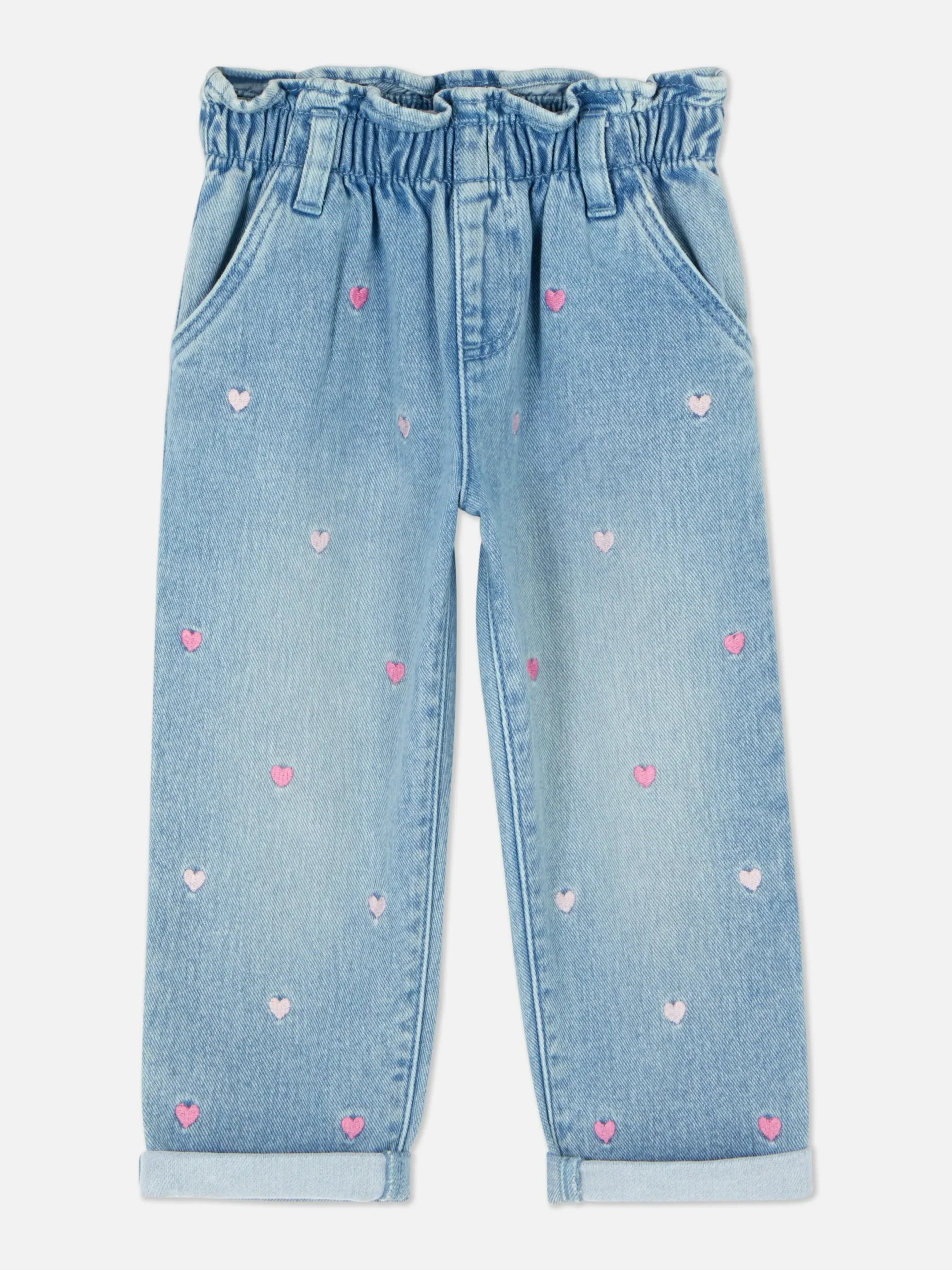 Primark Pantalones Y Leggings|Pantalones Vaqueros Con Corazones Bordados